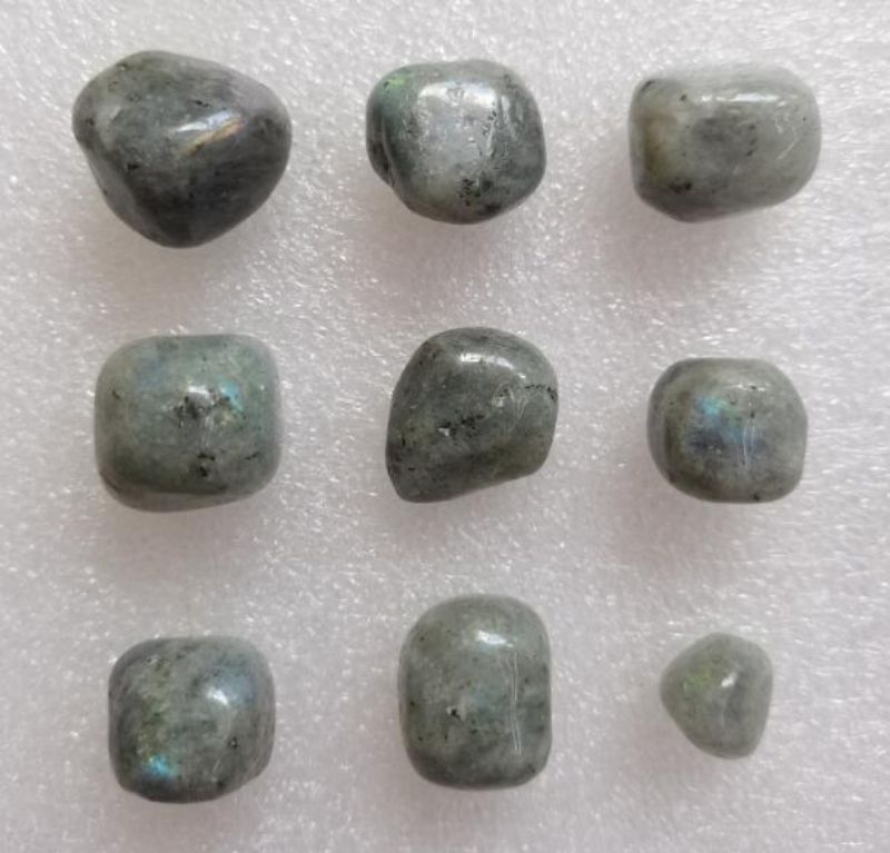 Loose Tumbled Stones - Silver Labradorite Blood Jasper (0.5KG Pack)