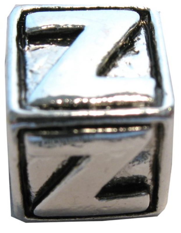 Cherish Beads - Letters - PACKOF 4 Square Metal Z