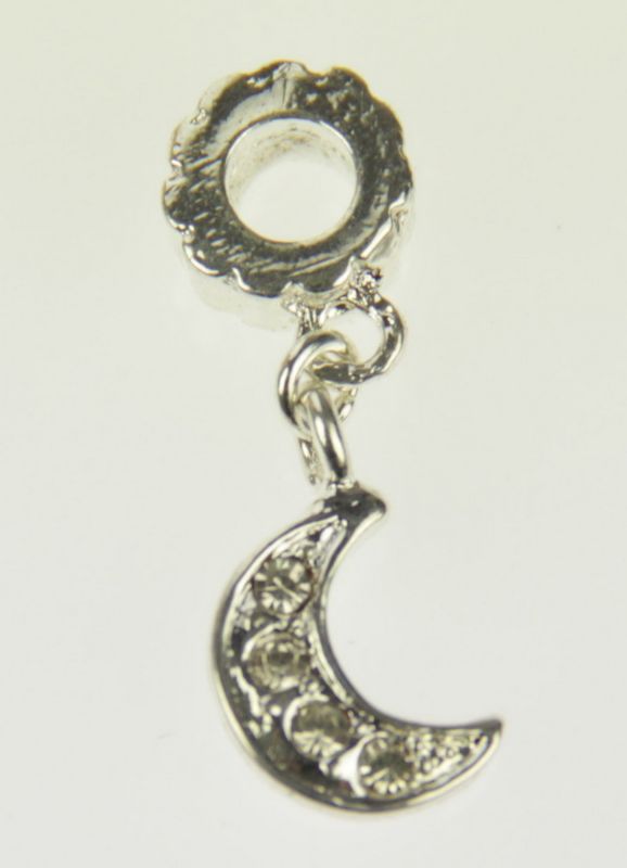 Cherish Beads - Metal - Crystal Moon 4/Pk