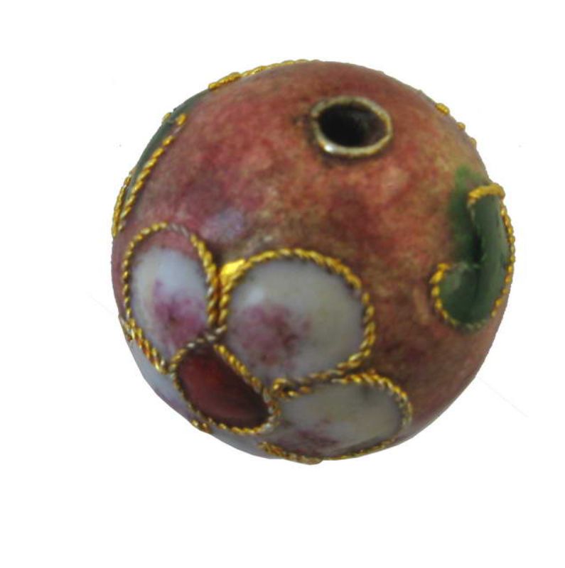 Beads - Cloisonne - 15mm Bead 4pcs - Set of 2