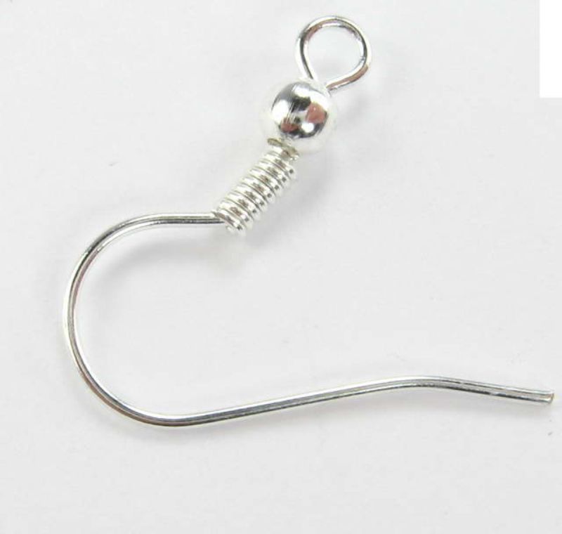 Findings - Earring Component - 19mm Hook 100pcs Silver - Set of 2