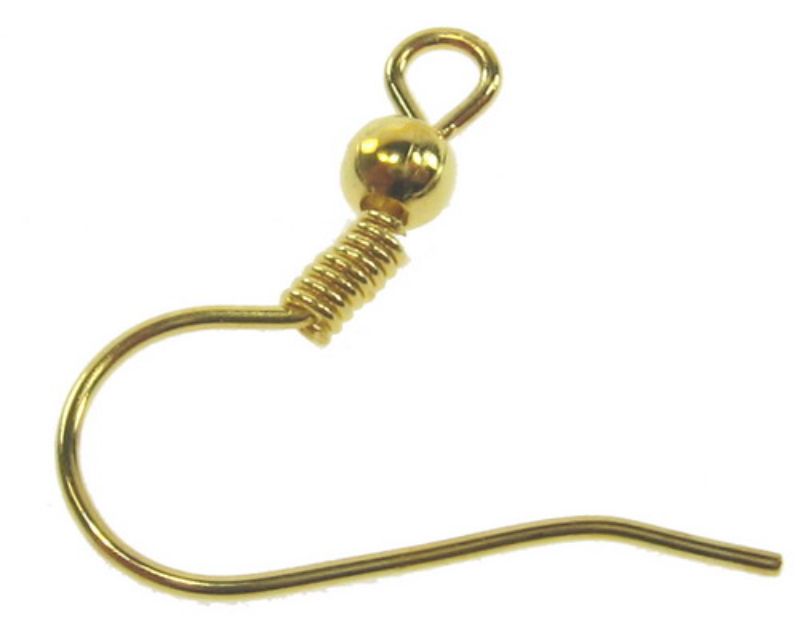 Findings - Earring Component - 19mm Earwire 1000pcs Gold