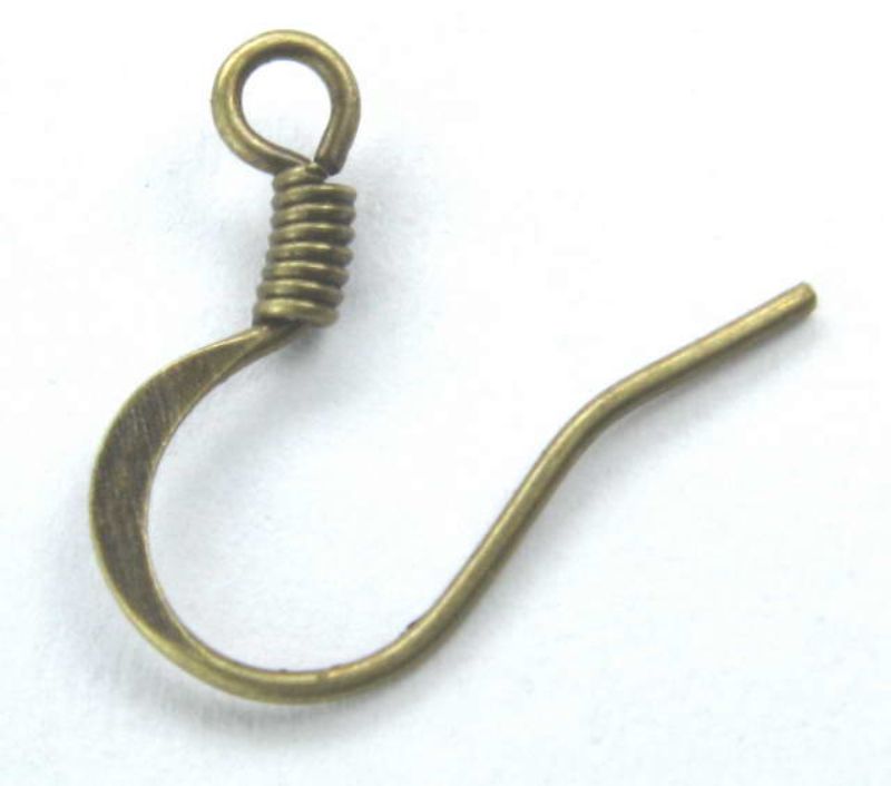Findings - Earring Component - 17mm Hammered Earwire 60pcs - Set of 2