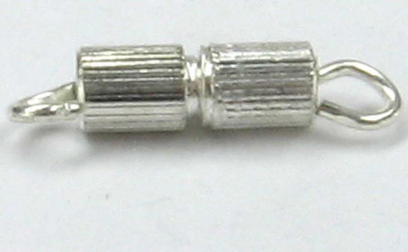 Findings - Connectors &Bails - 8.5x3mm Screw Clasp 50pc Silve - Set of 2