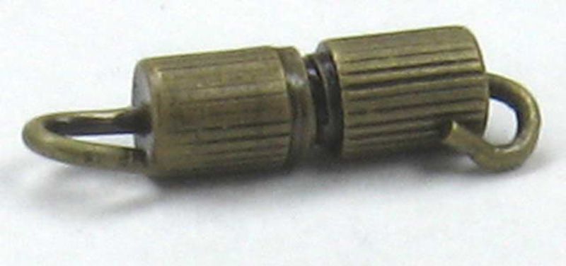 Findings - Connectors &Bails - 8.5x3mm Screw Clasp 50pc Antq_ - Set of 2