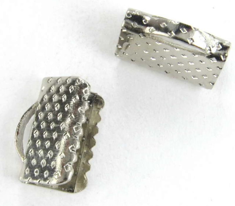 Findings - Crimps - 10mm Lace Crimp 48pcs Chrome - Set of 2