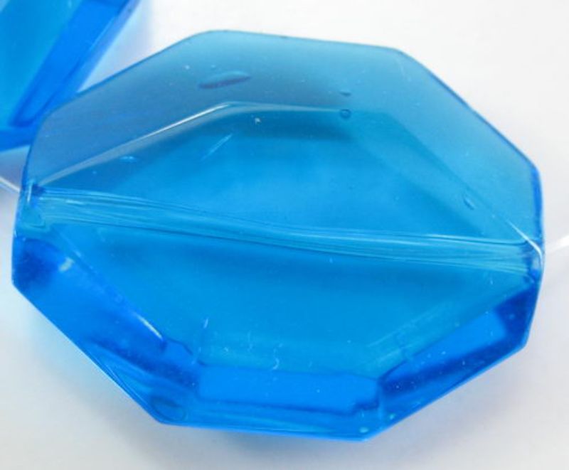 Beads - Glass Faceted Beads - Glass Beads 20x26mm 2pcs - Set of 5 AQUA