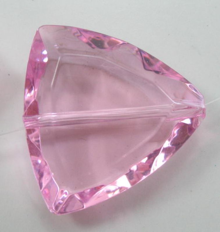 Beads - Glass Faceted Beads - Glass Beads 24x23mm 2pcs - Set of 5 PINK