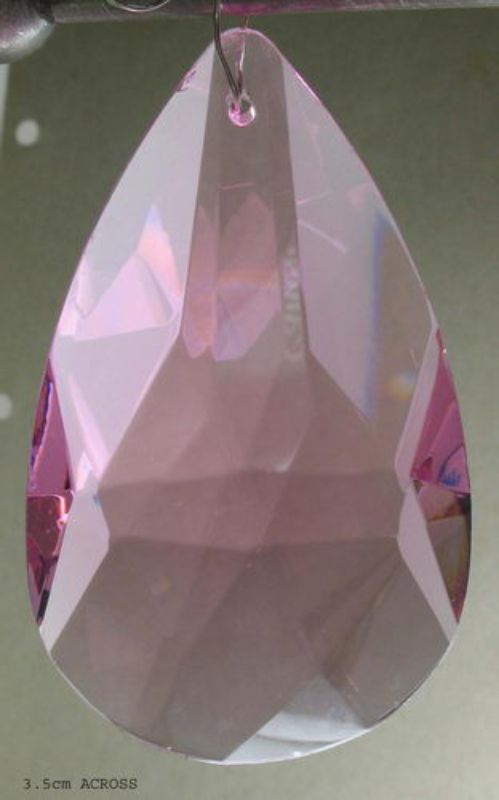 Beads - Glass Pendants - 61x35x15 Faceted Teardrop - Set of 2