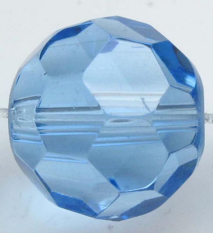 Beads - Glass - 14mm 3pcs Faceted - Set of 10 PETROL