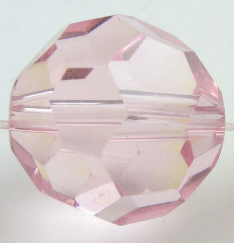 Beads - Glass - 14mm 3pcs Faceted - Set of 10 PINK