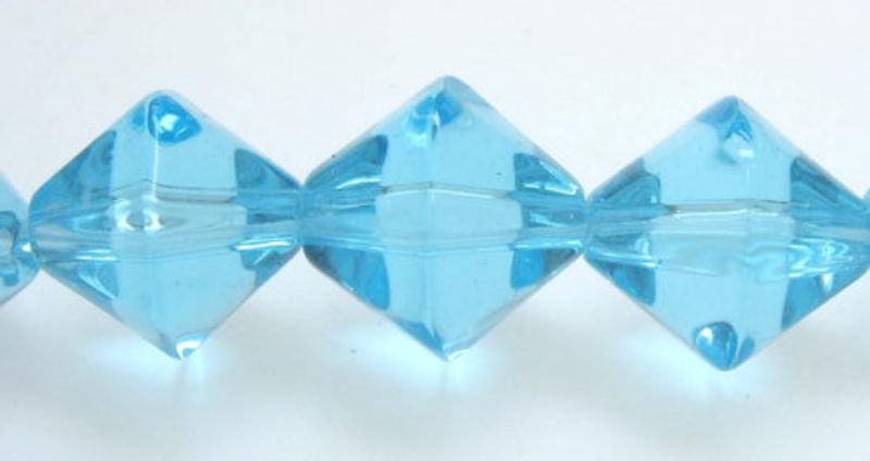 Beads - Glass Faceted Beads - Bicone 10x10mm 35pcs BLUE - Set of 3