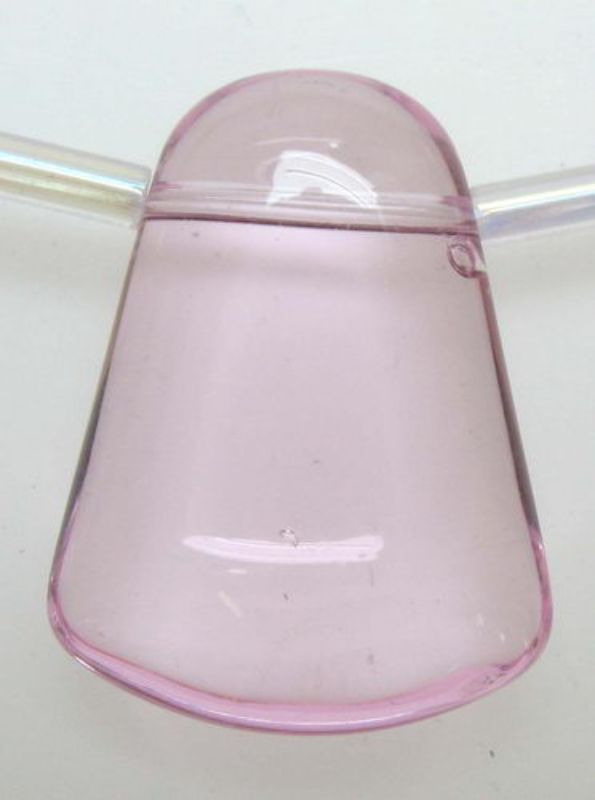 Beads - Glass Beads - 14x18mm 20pcs TOOTH Shape PINK - Set of 2