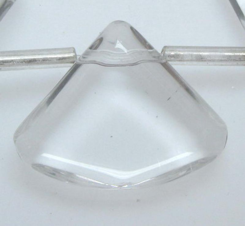 Beads - Glass Beads - 13x17 6 Beads Fan Shape - Set of 3 CLEAR