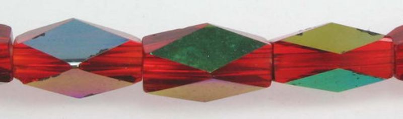 Beads - Glass Faceted Beads - 8x3mm 6 Beads Cut Crystal AB - Set of 3