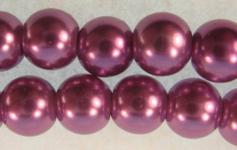 Beads - Pearls (Glass) - 10mm .80pcs PETROL - Set of 2