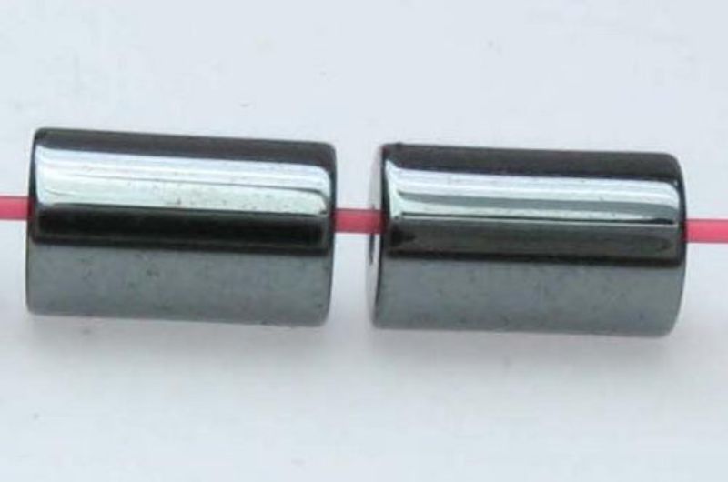 Beads - Hematite - 4x2mm 50 Beads Hematite Tube - Set of 3