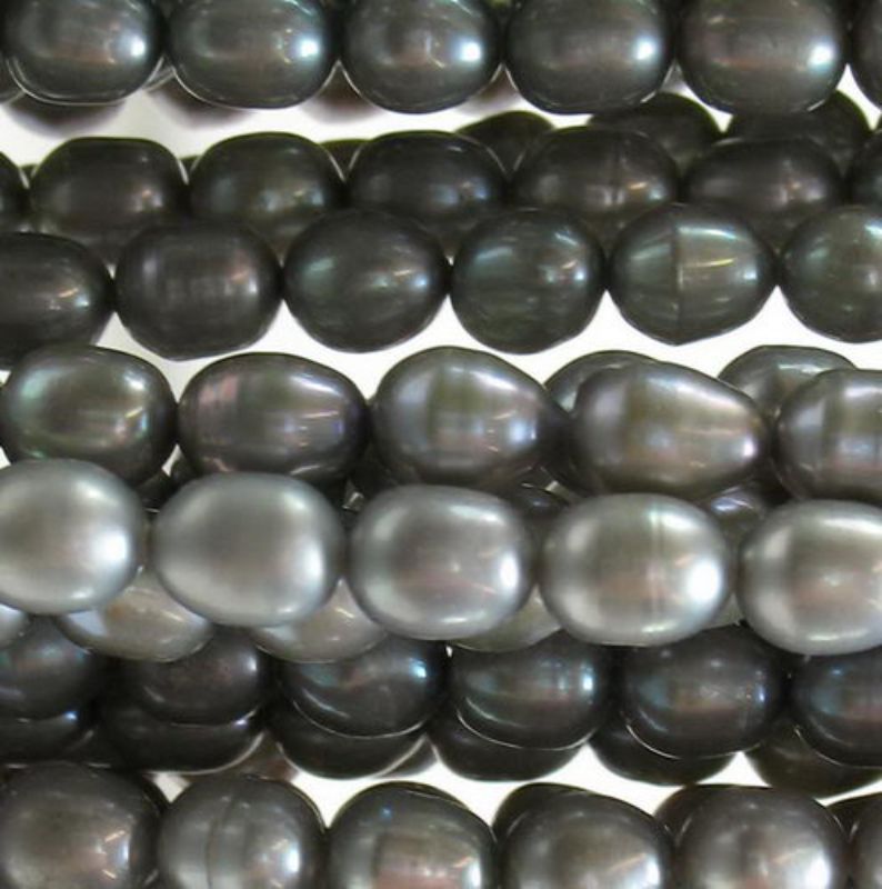 Beads - Pearls - Pearl 5.6x4.8mm 40cm GREY - Set of 4