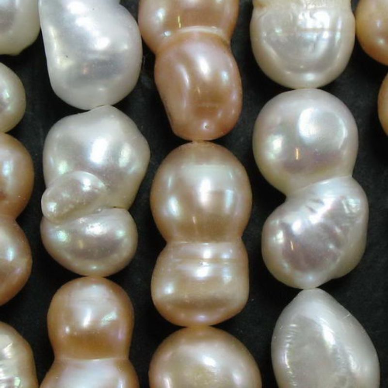 Beads - Pearls - Pearl 10.7x6.6mm 40cm MULTI - Set of 3