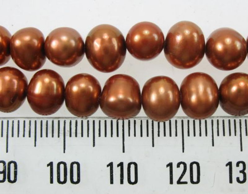 Beads - Pearls (Freshwater) - LT.BROWN - Set of 2