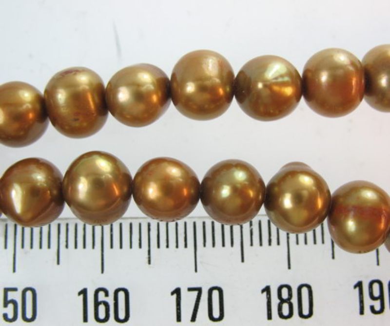 Beads - Pearls (Freshwater) - BROWN - Set of 2