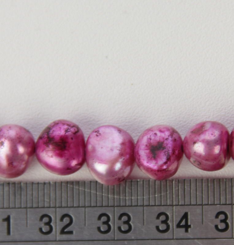 Beads - Pearls (Freshwater) - RED - Set of 3 Strands