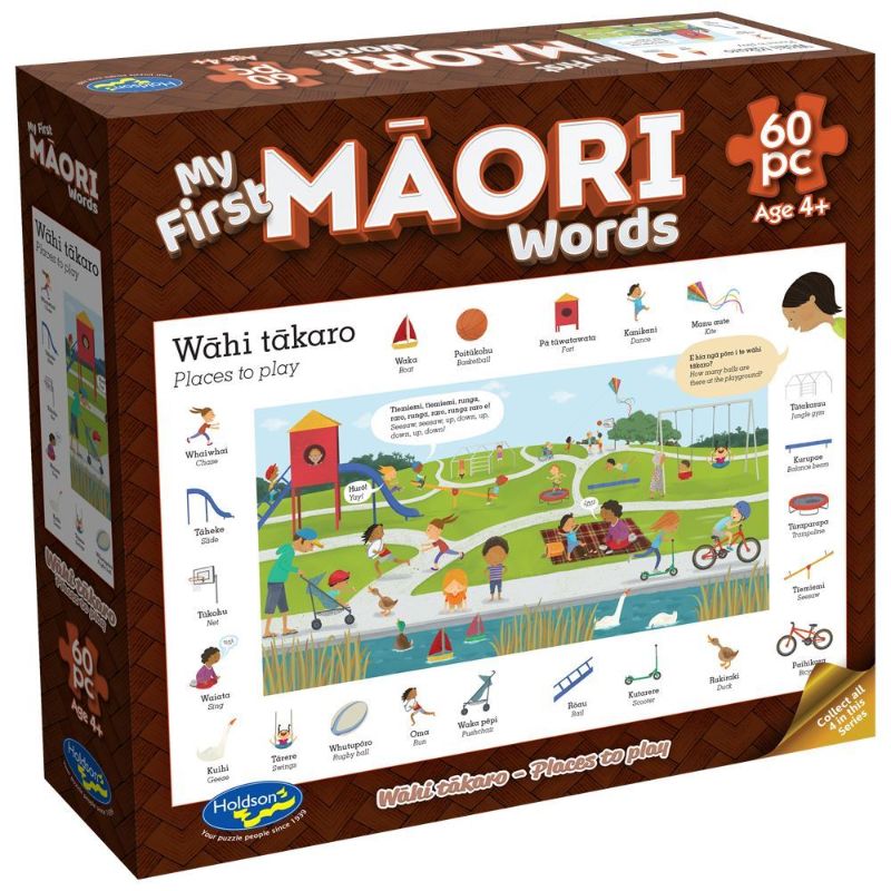 Holdson Puzzle - My First Maori Words, 60pc (Wahi Takaro - Places to Play)