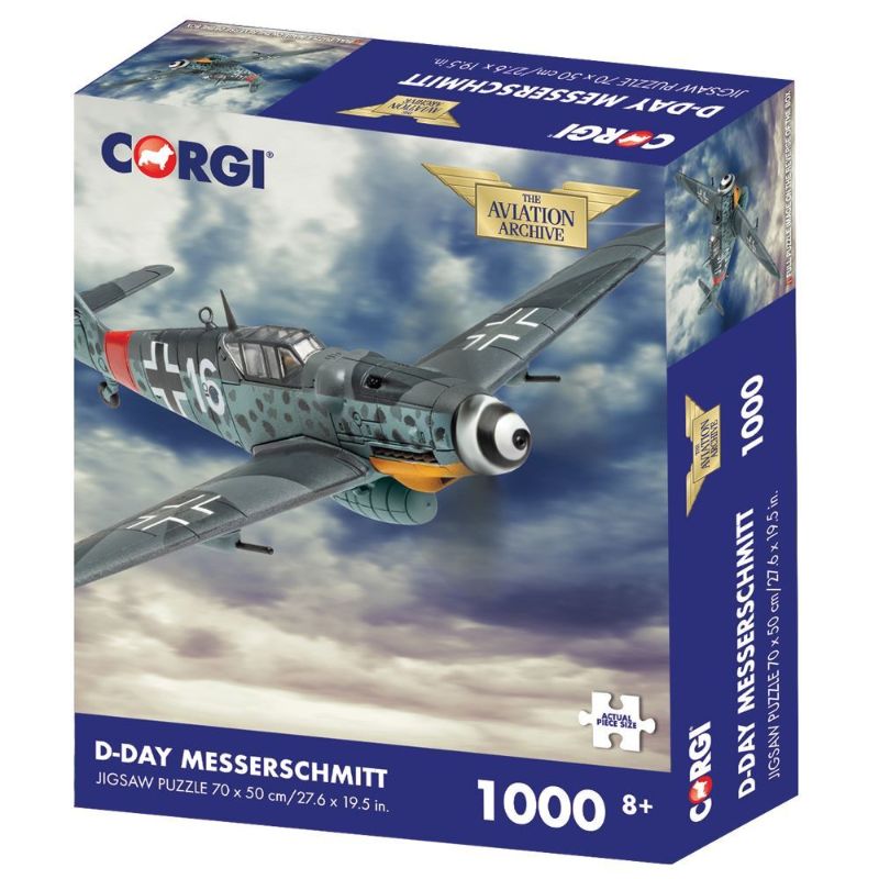 1000-piece jigsaw puzzle of the iconic D-Day Messerschmitt aircraft, measuring 70x50cm when completed.