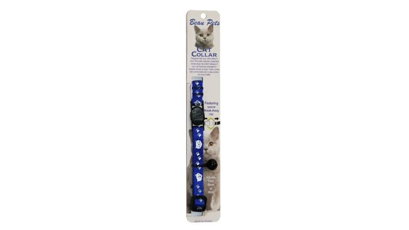 Cat Safety Collar - Nylon Reflect Face (Blue)