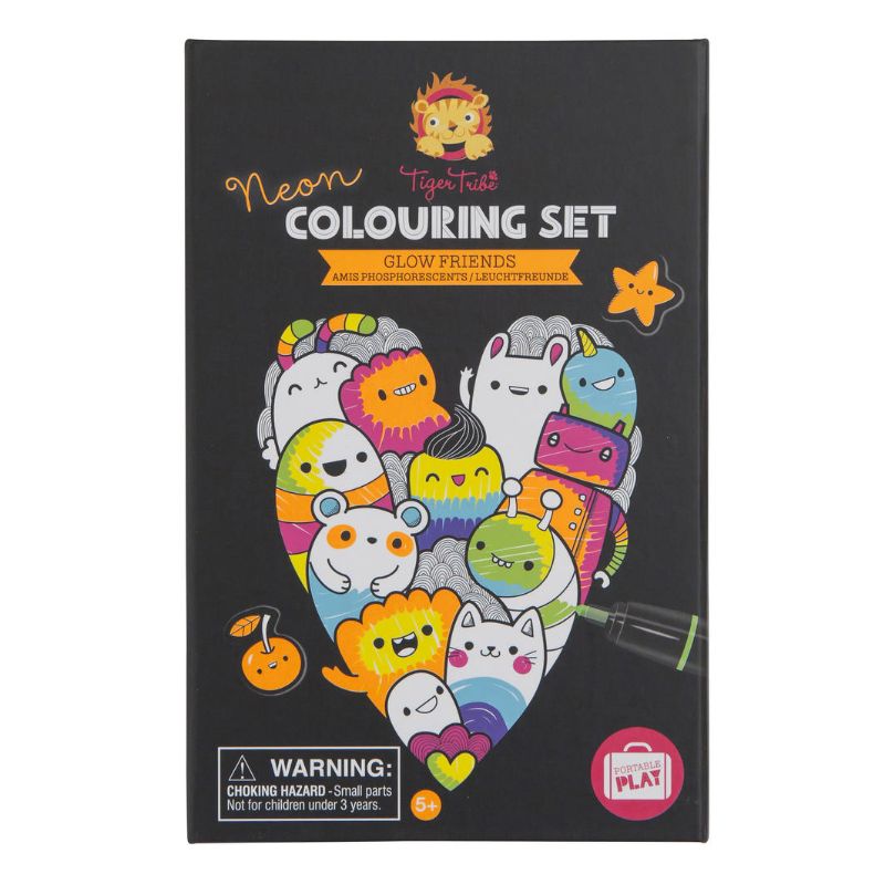 Neon Colouring Set - Glow Friends