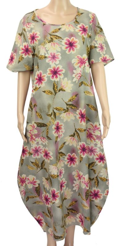Dress - Aria Long Tapered Floral Leaves (Medium)