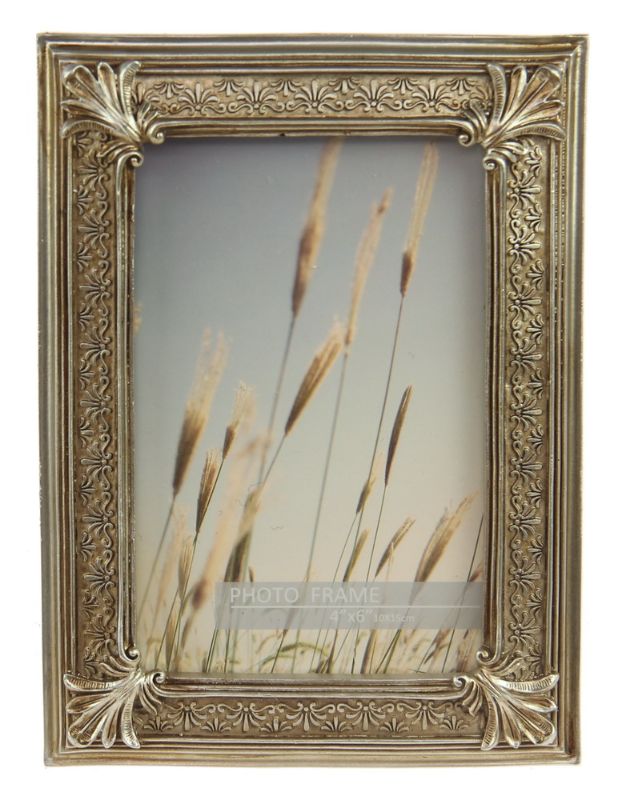 Photo Frame - Fleur De Lys Corners Champagne 6" x 4" (Set of 2)