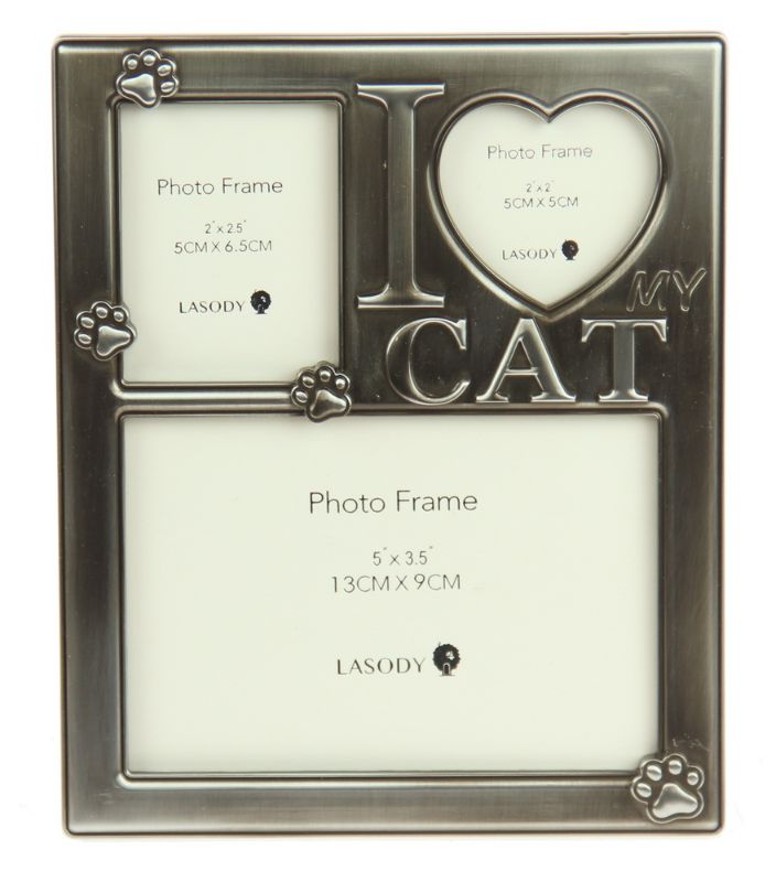 Photo Frame - 3 Opening Cat (5" x 6.25")