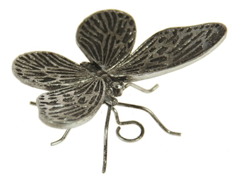 Wall Art - Butterfly with Wire Legs Champagne 10cm (Set of 2)