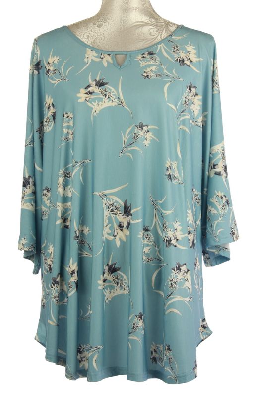 Top - Leah Floral (Blue)
