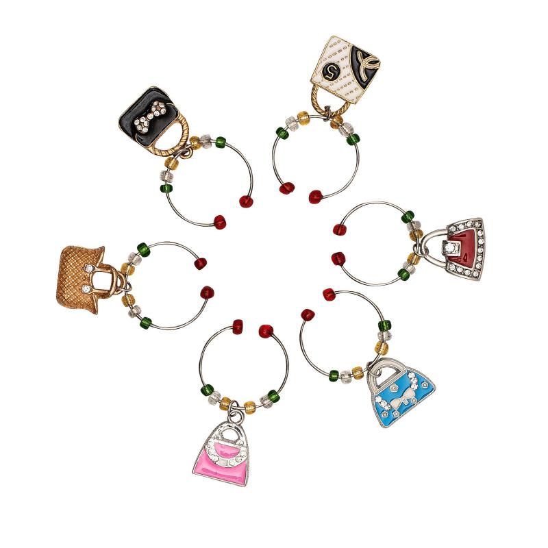 Avanti Wine Charms-Handbags Set Of 6