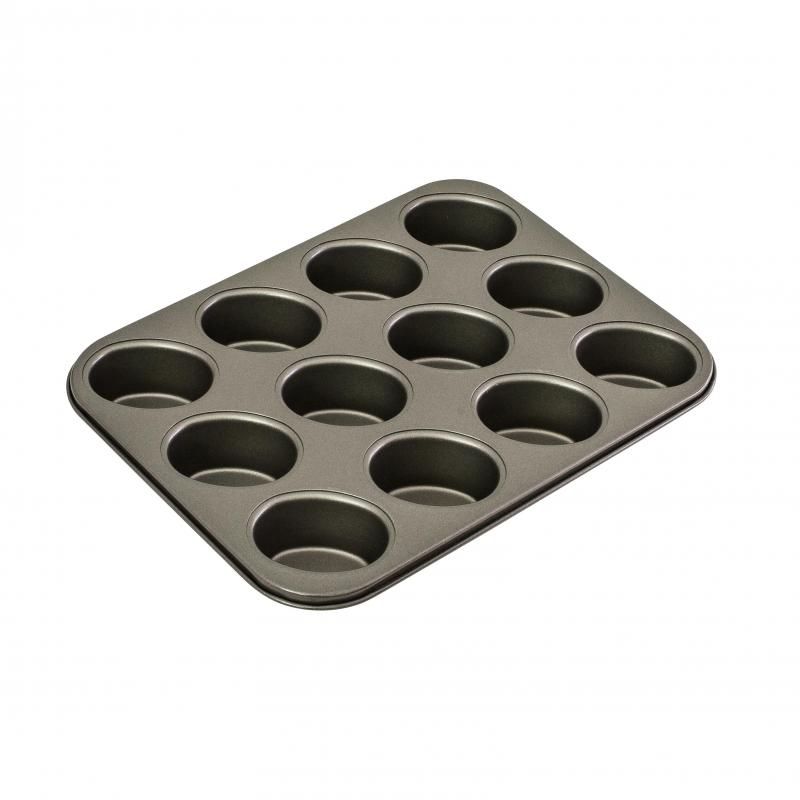 Bakemaster 12 Cup Friand Pan 26.5cm X 35.5cm Non-Stick