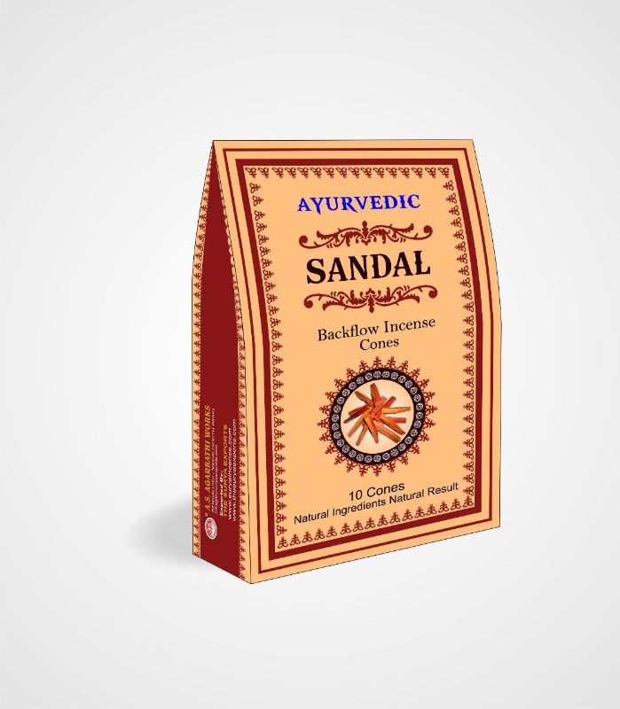 Ayurvedic Backflow Cones - Amber Sandal (12 Packets)