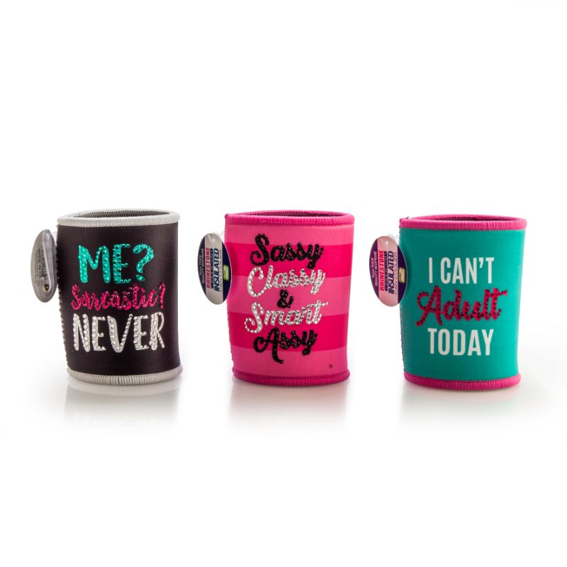 Can Cooler - Rhinestone (Set of 6 Assorted)