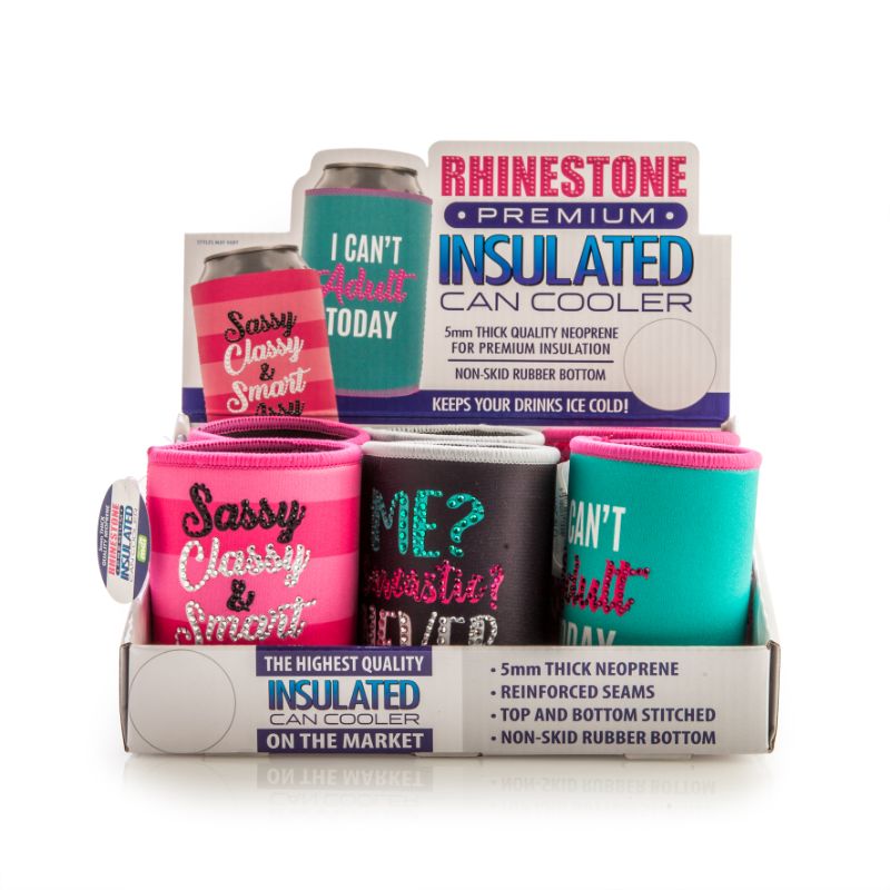 Can Cooler - Rhinestone (Set of 6 Assorted)