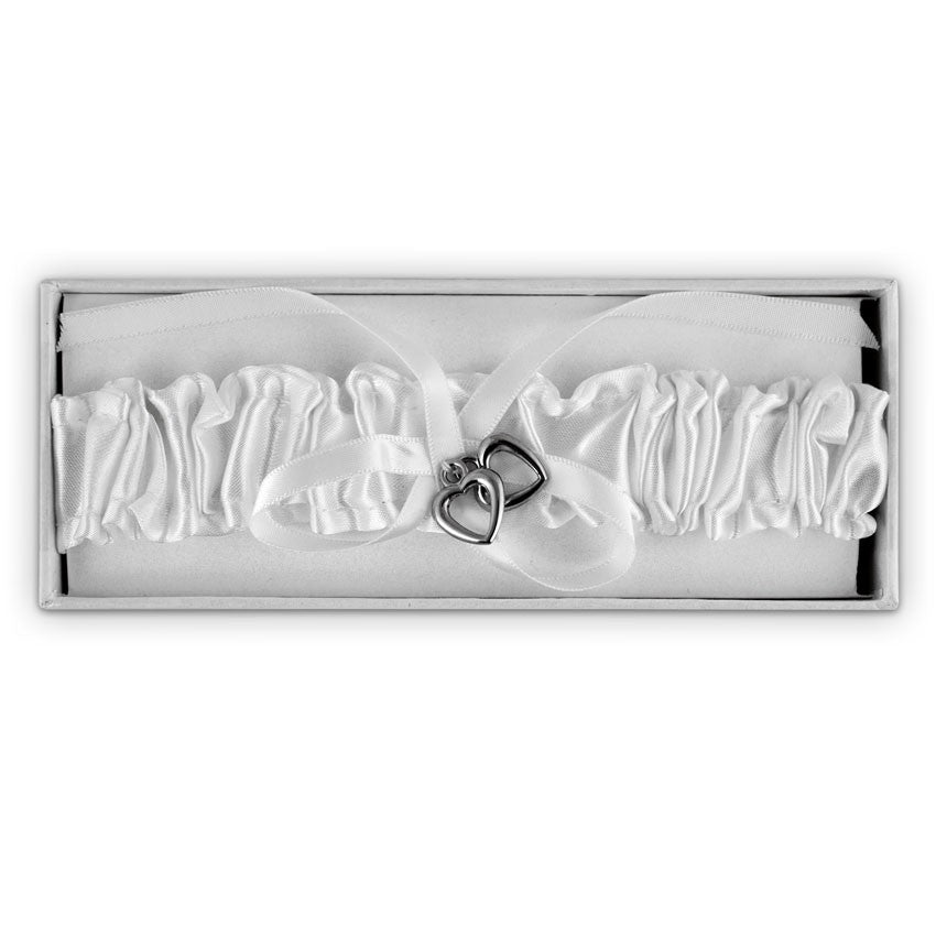 Satin Garter - White