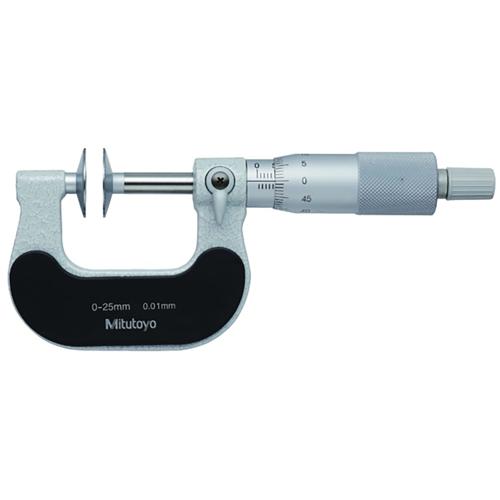 Mitutoyo Disc Micrometer 0-25mm x .01mm Graduations 20mm Anvils