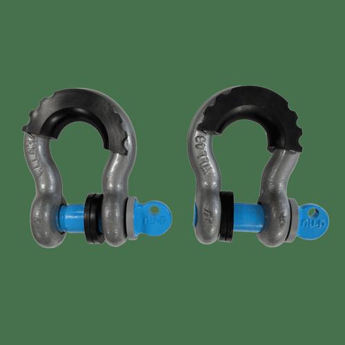 NU-D Bow Shackles Easy Tighten/Loosen Galvanised. 4 x 4 Recovery Kit. 2 pce pack Tested WLL 4750Kg 19mm