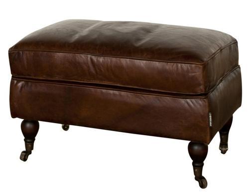 Large Ottoman Vintage Cigar Brown