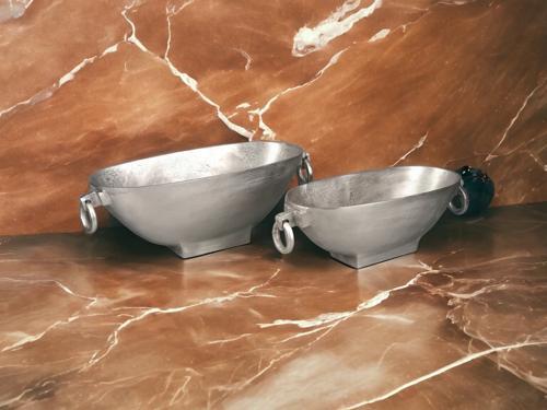 Aluminium Oval Handle Bowl (s) - Silver
