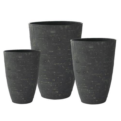 Athena Stone Lite Planter Set of 3 - Ash Stone