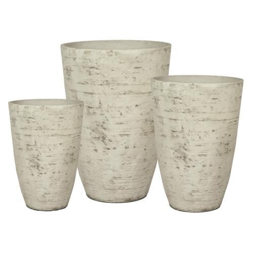 Athena Stone Lite Planter Set of 3 - Country White