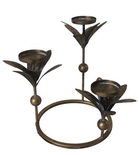 Palm Candle Holder - 350 X 350 X 325