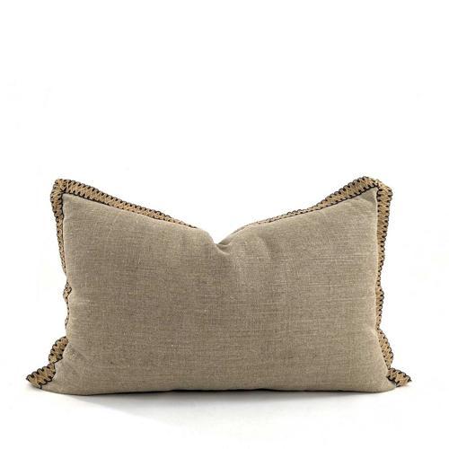 Cushion Cover - Jute Flange - Natural - 400 X 600