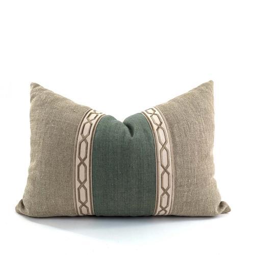 Cushion Cover - Yacht - Mint / Natural - 400 X 600